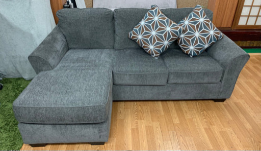 [現物確認可能！]【値下げしました】ソファ ベッド アメリカ家具 グレー インテリア 家具 掃除済み カウチ