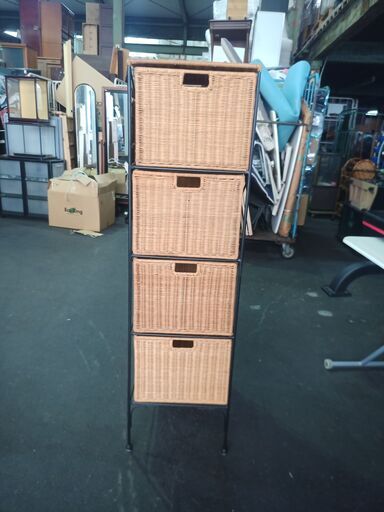 4段小物タンス【籐製品】【月末セール!】【破損無】