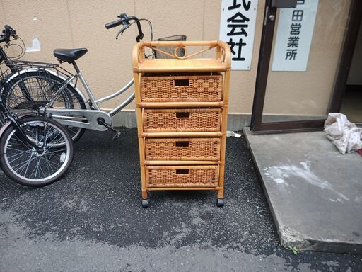 衣類タンス【籐製品】★配送可★【月末セール】【清掃済】破損無