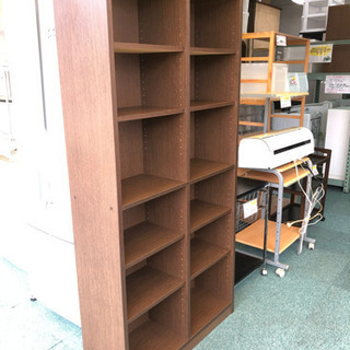 【リサイクルサービス八光　田上店　配達・設置OK】ダークブラウン　スリムタイプ本棚の画像