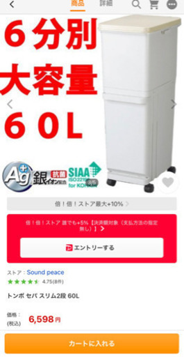 美品✧︎ゴミ箱 ダストボックス 2段 60L