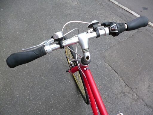 【自社配送は札幌市内限定】a.n.design works/エーエヌデザインワークス クロスバイク SPORTIVO 6段変速 28インチ レッド 自転車 中古【USED】