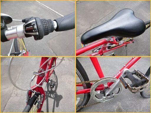 【自社配送は札幌市内限定】a.n.design works/エーエヌデザインワークス クロスバイク SPORTIVO 6段変速 28インチ レッド 自転車 中古【USED】