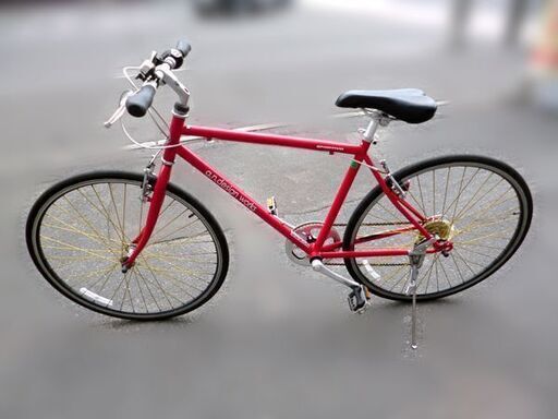 【自社配送は札幌市内限定】a.n.design works/エーエヌデザインワークス クロスバイク SPORTIVO 6段変速 28インチ レッド 自転車 中古【USED】