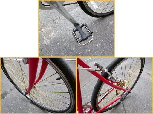 【自社配送は札幌市内限定】a.n.design works/エーエヌデザインワークス クロスバイク SPORTIVO 6段変速 28インチ レッド 自転車 中古【USED】