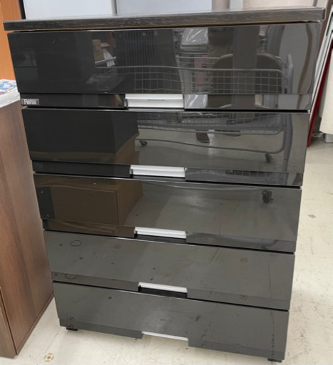 GM560★家具20％OFFSALE★【近隣配達可能】Fits プラス プレミアム 5段 幅75　黒　幅75×奥行41×高さ105cm　ブラック　衣装ケース　収納ケース　衣類収納　収納家具　タンス　衣類タンス　洋服タンス　リサイクルショップ　ケイラック朝霞田島店　ケイラック　埼玉県　朝霞市　田島　和光市　志木市　新座市　富士見市　ふじみ野市　三芳町　戸田市　蕨市　さいたま市(岩槻以外)　川越市　所沢市　上尾市　東京都　板橋区　練馬区　清瀬市