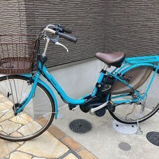Panasonicパナソニック電動アシスト自転車26インチ 12Ah ブルー美品 Panasonicパナソニック電動アシスト自転車26インチ 12Ah ブルー