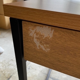 【LOWYA】 デスク 机 スチール シンプル 幅120cm ナチュラル　×2個(バラ売りも可)の画像