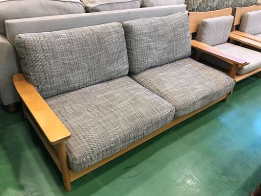 【愛品館八千代店】3人掛ソファ　木製フレーム【愛八SF】