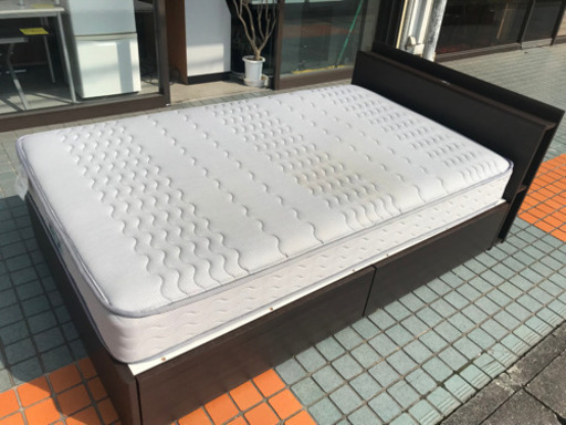 ※終了※ニトリ★ベッド KAITO 収納付 ベッド 寝具 コイルばね マットレス