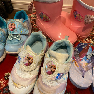 アナ雪　靴　長靴　ビーチサンダル　セット　17cm 18cmの画像