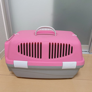 決まりました！ペットゲージ　キャリーケース　ピンク　の画像