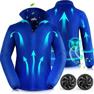 【新品・未使用】空調服 強力ファン付（ブルー・XLサイズ）