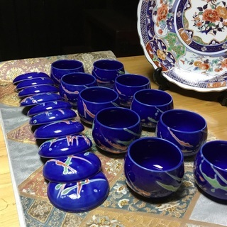 ꕤ*.゜瑠璃色の蓋つき小鉢　10個の画像