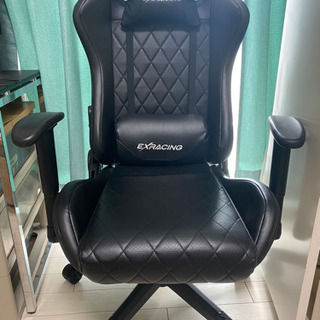 【在宅ワークに最適】Exracing チェア 黒の画像