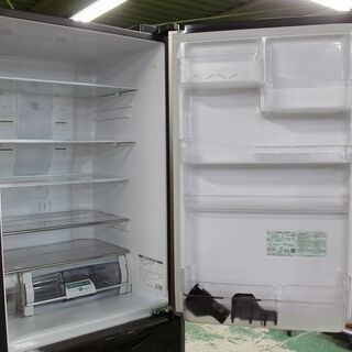 ｈ日立 3ドア冷凍冷蔵庫 真空チルド 自動製氷 365L R-S3700FV(XT)クリスタルブラウン 2015年製 HITACHI 冷蔵庫 店頭引取歓迎 R3641)