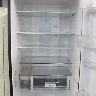 ｈ日立 3ドア冷凍冷蔵庫 真空チルド 自動製氷 365L R-S3700FV(XT)クリスタルブラウン 2015年製 HITACHI 冷蔵庫 店頭引取歓迎 R3641)