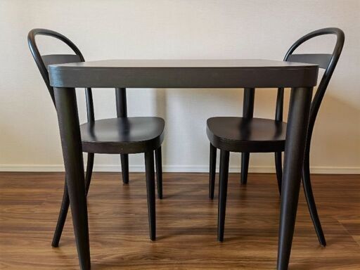 無印良品THONET ブナ材テーブル・Ｓ \u0026 ブナ材曲げ木チェア×２