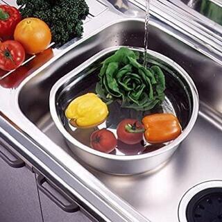 未使用☆貝印 KAI 洗い桶 D型 脚高ゴム付 DZ1141

の画像