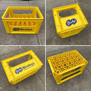 ビンテージ レトロ ジュース瓶 王冠 バヤリース オレンジ スタッキングボックス ビールケース 非売品 台 コカコーラ  当時物の画像