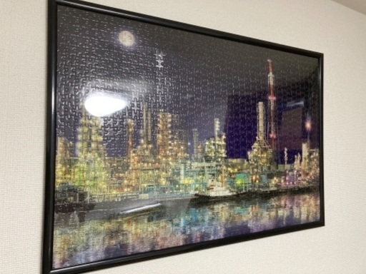 ジグソーパズル完成品　川崎臨港　工場夜景
