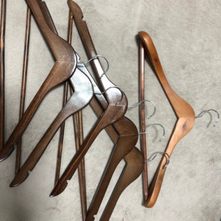 【引取のみ】木製ハンガー　1本+5本