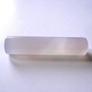 印材１０本セット　高品質の月光石（白瑪瑙）１３．５ｍｍ丸＊６１ｍｍ丈の画像