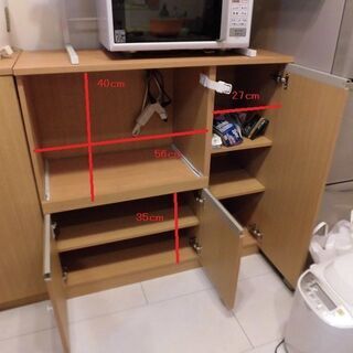 (譲り先決定)キッチン収納棚の画像