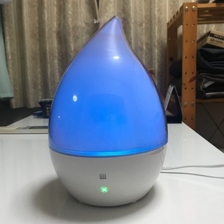 LUMINOUS RAINBOW DEW 加湿器 しずく型 アロマ対応 7色「TSK-RL28-WH」の画像