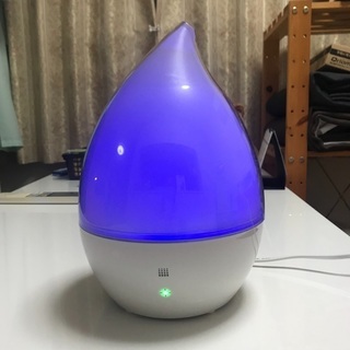 LUMINOUS RAINBOW DEW 加湿器 しずく型 アロマ対応 7色「TSK-RL28-WH」の画像