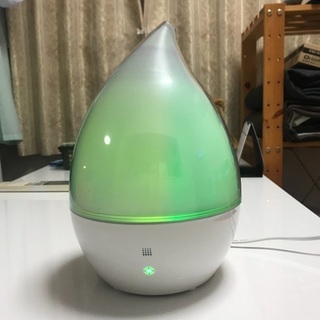 LUMINOUS RAINBOW DEW 加湿器 しずく型 アロマ対応 7色「TSK-RL28-WH」の画像