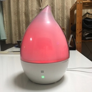 LUMINOUS RAINBOW DEW 加湿器 しずく型 アロマ対応 7色「TSK-RL28-WH」の画像