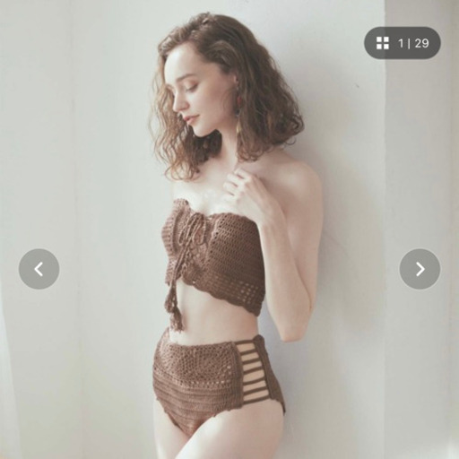 SEA DRESS バンドゥ×ハイウエストクロシェビキニ　水着