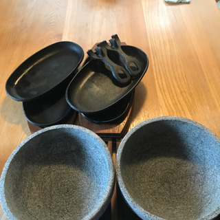 石焼ビビンバ鍋18cm×2  ステーキ鉄板皿×4
