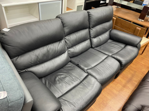 ニトリ　電動リクライニングソファ　ブラック　※ヘタリ有
