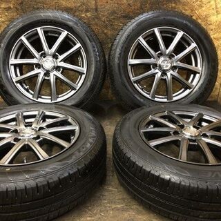 ホイール新品【YOKOHAMA ENASAVE EC204 195/65R15】【EUROMAGIC 15インチ 6J5HPCD114.3+45】ノア等 バランス調整済　(VTP396) クレジットカード QR決済可能