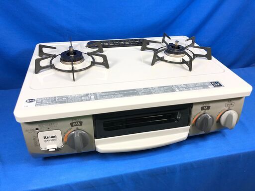 【動作保証60日間あり】Rinnai 2018年 KGKM33BEL 都市ガステーブル【管理KRG134】