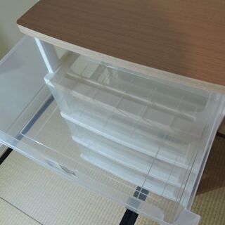 衣装ケース４段　IRISウッドトップチェスト　高さ81.5ｃｍ　幅55.6ｃｍ　奥行41ｃｍ　中古の画像