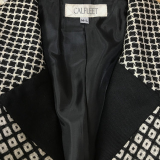 おしゃれ‼️毛100モノトーンジャケットM〜L☆未使用の画像