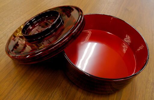 能登 輪島塗！ 漆塗  清鳳堂 北濱 一清 作 ちらし寿司 丼 飯椀 等に 6セット！