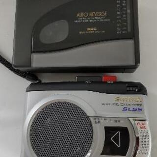 aiwa CASIO カセットプレーヤー2個 動作未確認