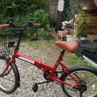 20インチ 折りたたみ 自転車 シマノ 6段変速の画像