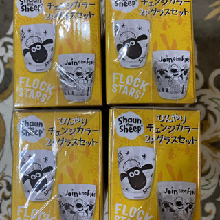 ひつじのショーンひんやりチェンジカラー２ｐグラスセットの画像