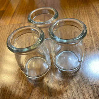 無料　ガラス製　プリンカップ　3個セット　プリン容器　ゼリー容器...