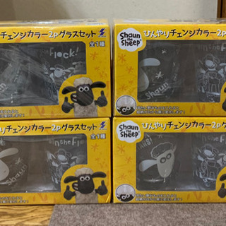 ひつじのショーンひんやりチェンジカラー２ｐグラスセットの画像