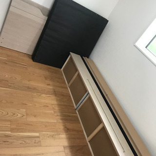 セミダブルワイド　ベッド　マットレス無しの画像