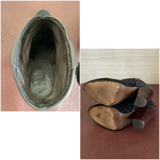 ASH【23㎝位】ヌバックショートブーツ☆クリーニングお手入れ済の画像