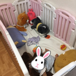 アイリスプラザ ベビーサークル ベビーアイランド パウダーピンク 2セットの画像