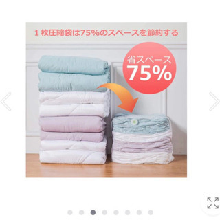 圧縮袋2枚セット　圧縮パック　圧縮キューブ　ボックス　コンパクト...