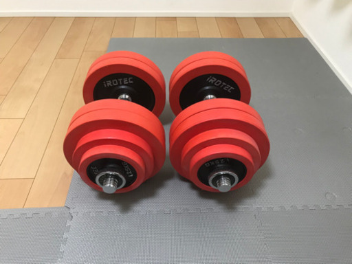 ラバーダンベルセット　片手３０キロ合計６０キロ